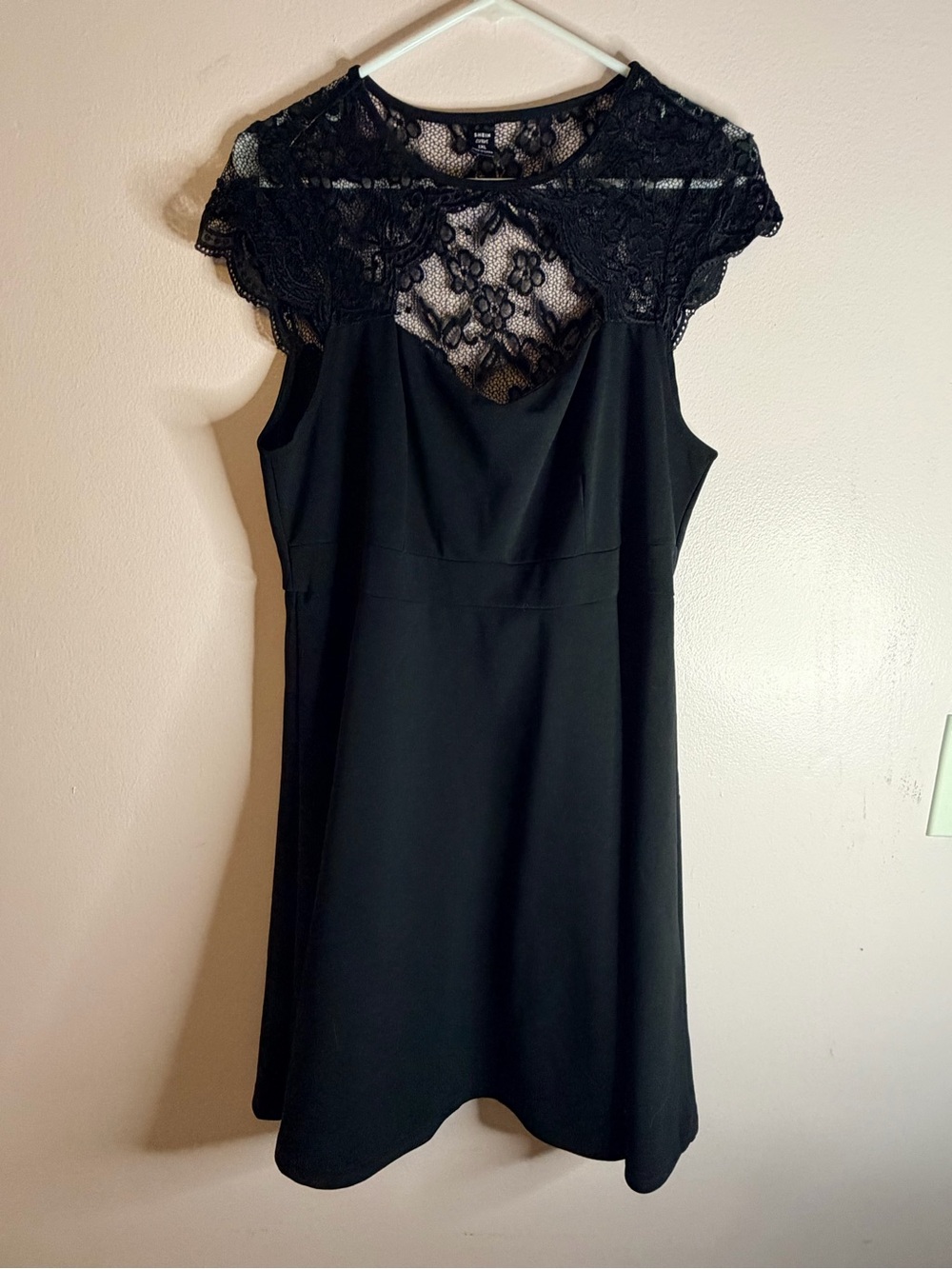 SHEIN CURVE Black Lace Midi Dress 1XL